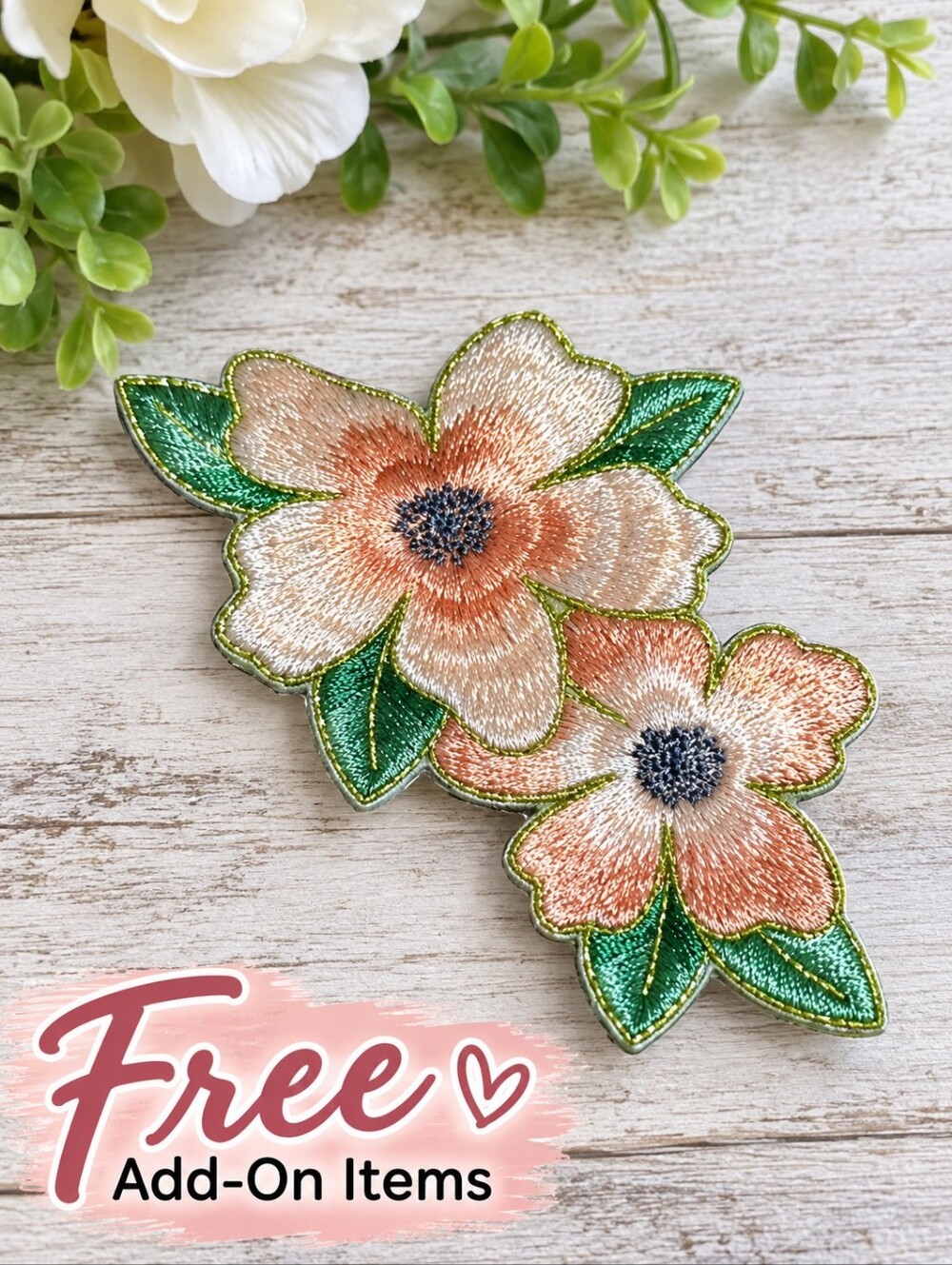 Floral Embroidered Earrings